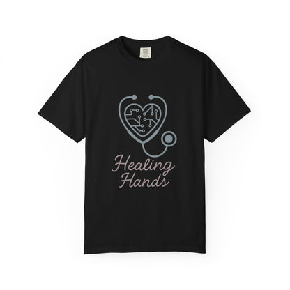 Nurse Unisex Garment-Dyed T-Shirt – Comfort Colors Garment-Dyed Tee | Caring Hero Aesthetic