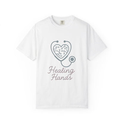 Nurse Unisex Garment-Dyed T-Shirt – Comfort Colors Garment-Dyed Tee | Caring Hero Aesthetic