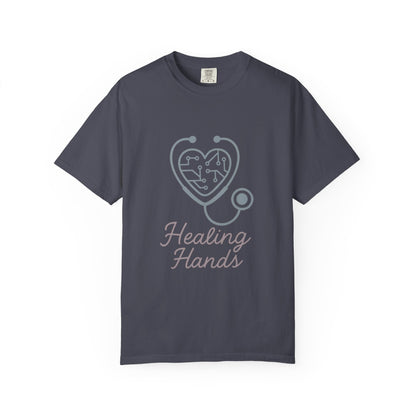 Nurse Unisex Garment-Dyed T-Shirt – Comfort Colors Garment-Dyed Tee | Caring Hero Aesthetic